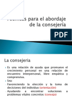 Técnicas para El Abordaje de La Consejería - TRABAJO SOCIAL