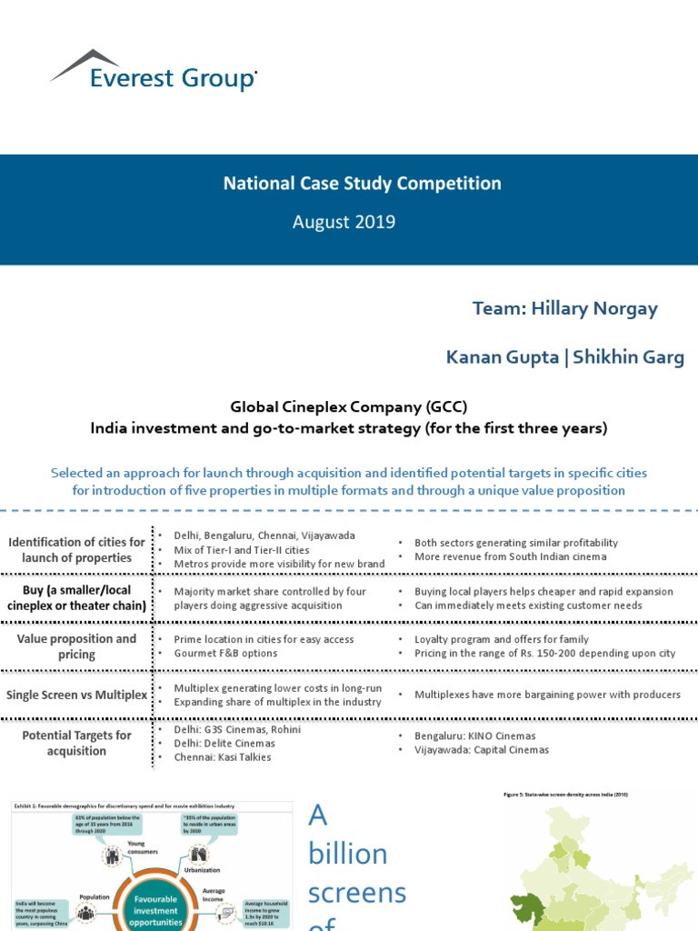 National Case Study Competition: August 2019 | PDF | Movie Theater ...
