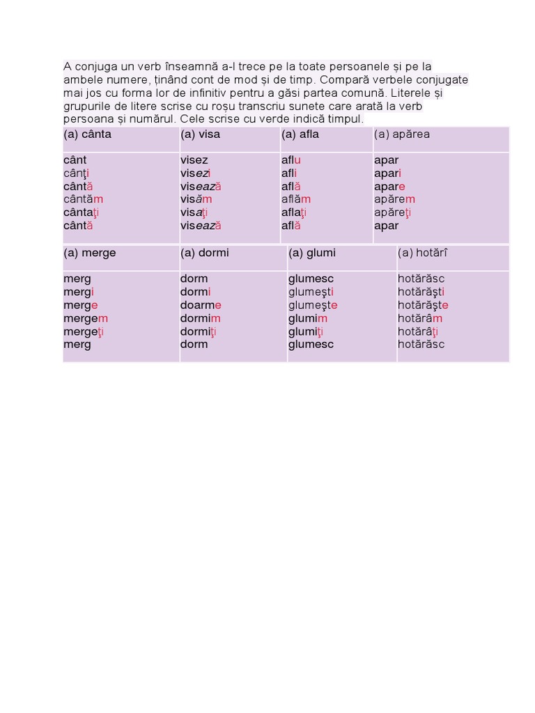 Verbul | PDF