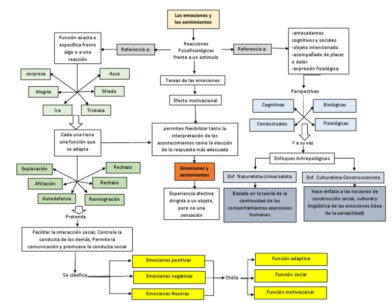 Mapa Conceptual de las Emociones | PDF | Las emociones | Ciencia cognitiva