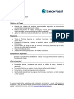 Auditor (A) Junior: Requerimiento de Personal