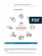 Cause, Symptoms and Prevention of Insomnia