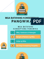 Mga Batayang Konseptong: Pangwika