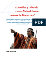 Murieron Miles y Miles de Mis Hermanos Tehuelches en Manos de Mapuches Docx