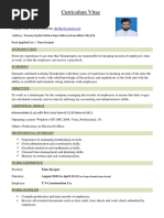 Curriculum Vitae: Imam Husain