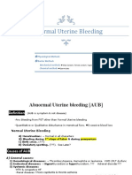 Abnormal Uterine Bleeding: Physiological Methods Barrier Methods Mechanical Methods Chemical Methods