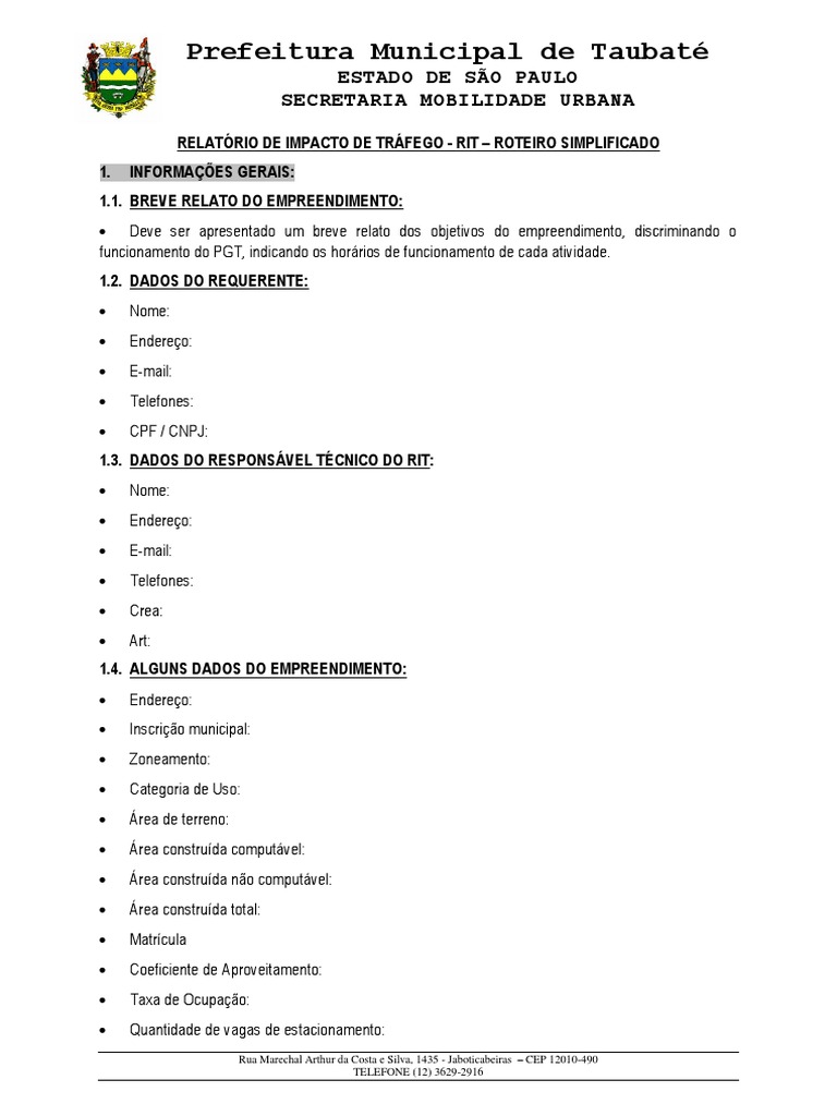 Roteiro Rit Simplificado Pdf Transporte Público São Paulo