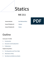 Statics: Course Instructor: Course TA (Section-A) : Course TA (Section-B)