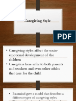 Caregiving Style and Its Effects To Pre Schooler