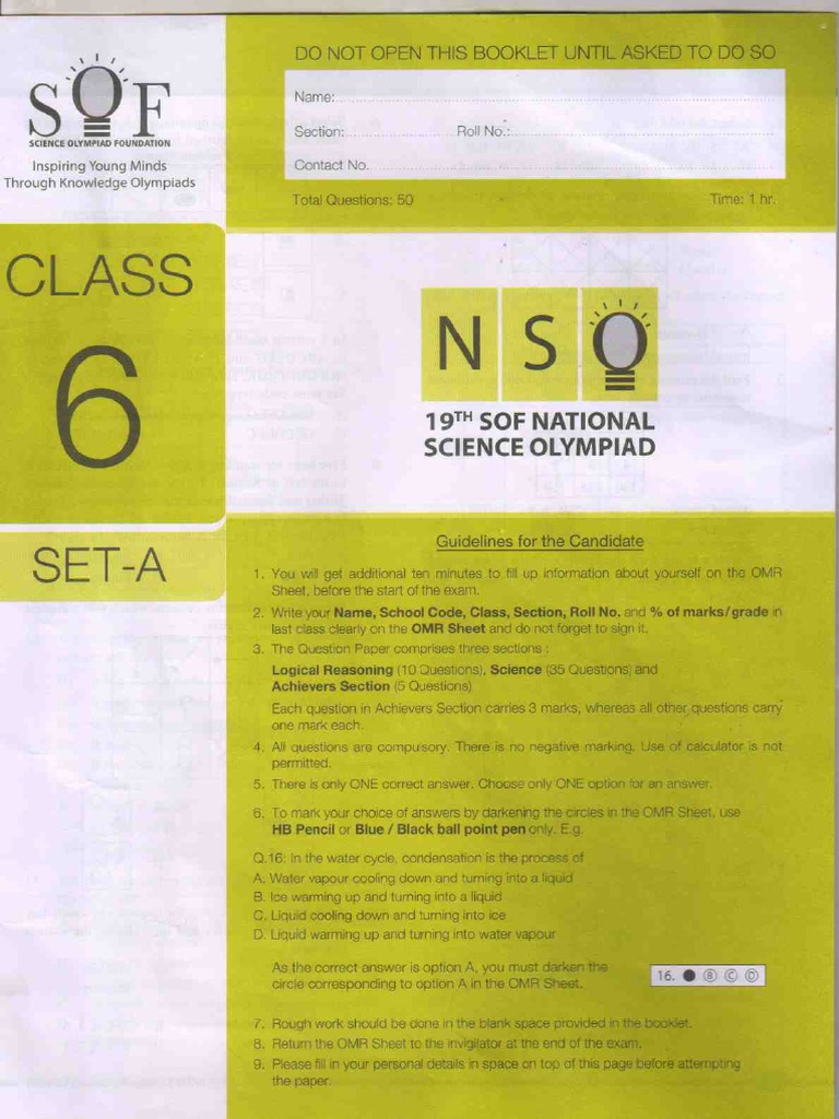 6.nso Class 6 | PDF