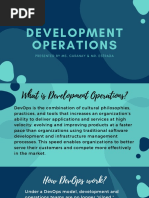 Development Operations: Presented by Ms. Caranay & Mr. Estrada