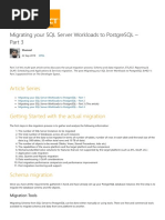 Migrating Your SQL Server Workloads To PostgreSQL - Part 3 - CodeProject