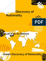 Greek Discovery of Rationality