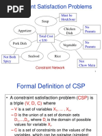 Constraint Satisfaction Problems: Soup Chicken Dish Appetizer