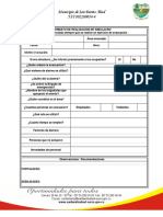 Hoja de Control para Simulacros y Evacuaciones