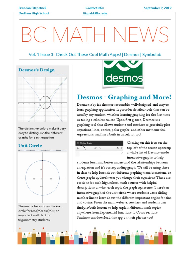 Newsletter | PDF | Trigonometric Functions | Teaching Mathematics