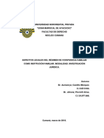 Tesis. Aspectos Legales en El Regimen de Convivencia Familiar Como Institucion Familiar
