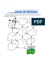 Ficha Problemas de Division para Cuarto de Primaria