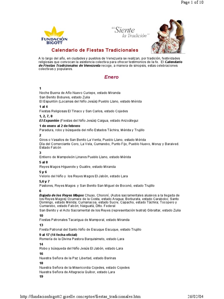 Fiestas Tradicionales PDF | PDF | Fiestas cristianas y días santos ...