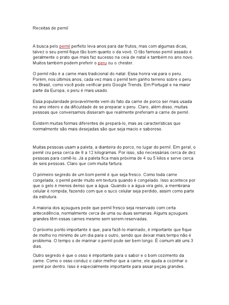 Receitas de Pernil | PDF | Carne | Alimentos, image size:768x1024