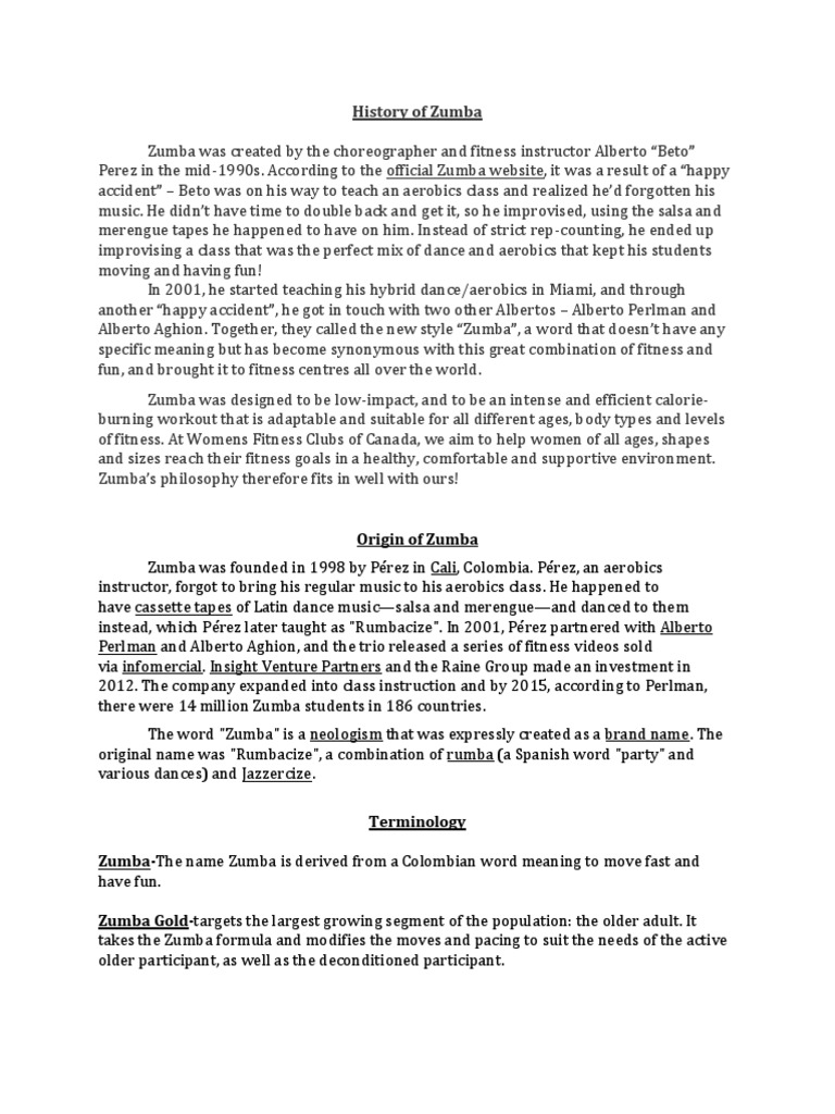 Zumba terminology download free pdf performing arts jazz music