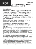 Lições Do Espinho Na Carne