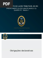 Apuramento de Lucro Tributavel Do IRC
