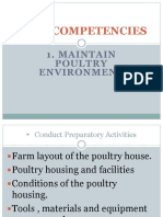 Core Competencies: 1. Maintain Poultry Environment