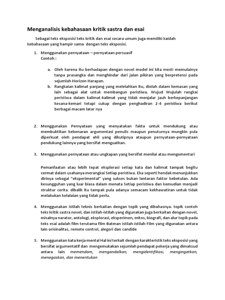 Esai Dan Kritik Docx
