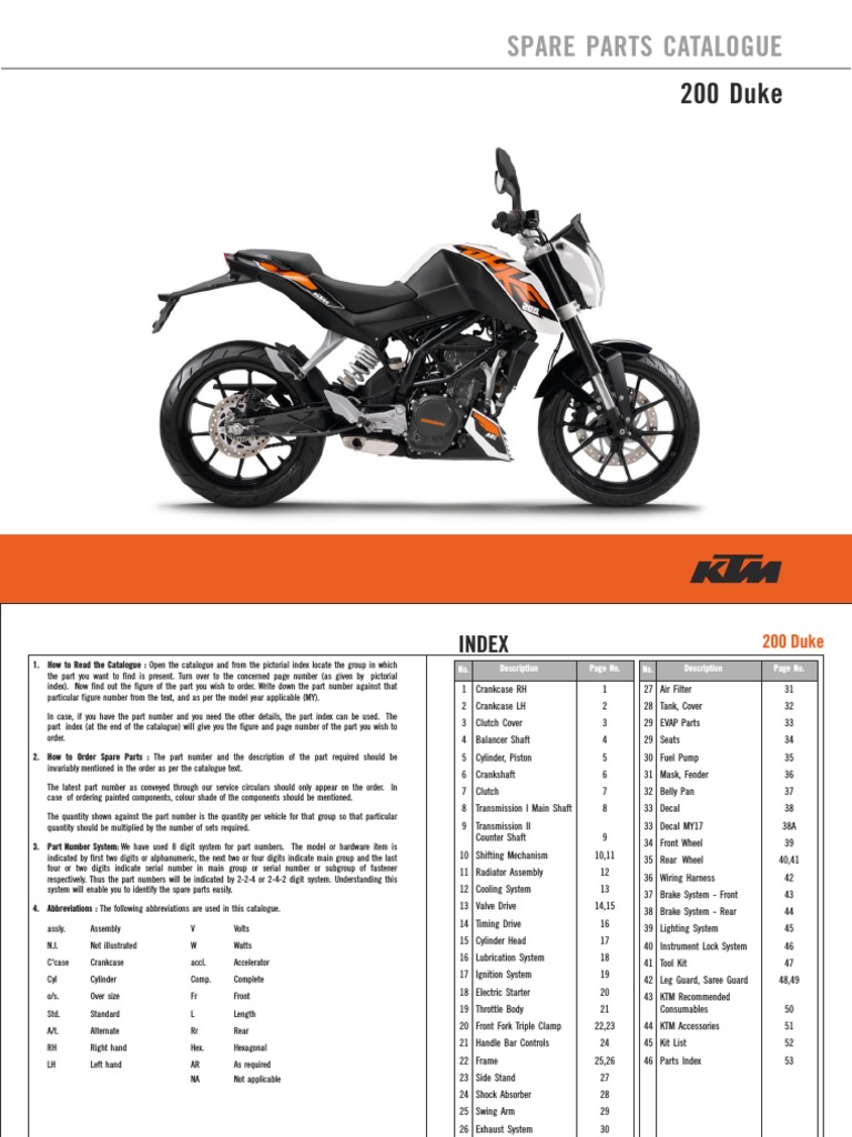 Rc 200 Spare Parts Bs6 Ktm Rc 200 Duke 250 Parts Price List 2022