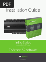 Installation Guide: Inbio-Series Zkaccess 5.2 Software