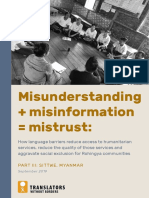 Misunderstanding + Misinformation Mistrust