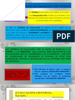 Compara Proceso de Evaluación Por Criterios