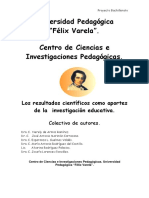 Los Resultados Científicos Como Aportes de La Investigación Educativa