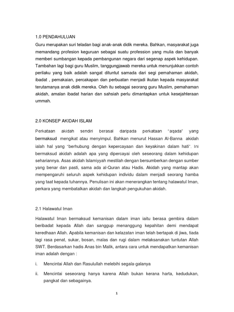 Konsep Akidah Islam Pdf