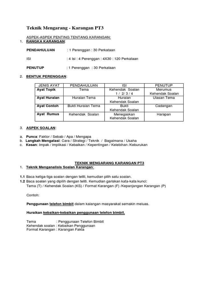Teknik Mengarang Karangan Pt3