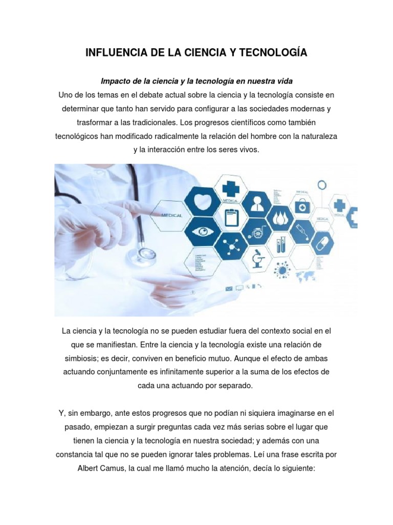 Impacto de Ciencia y Tecnología en la Sociedad | PDF | Sociedad | Science