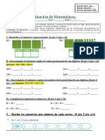 Evaluacion de Mat Valor Posicional