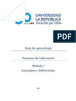 Ruta Módulo I Procesos de Fabricación