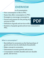 Consumption of PNG - Group 1