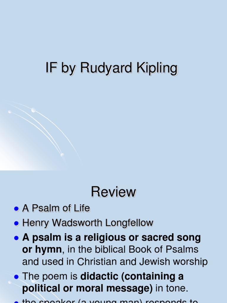 Summary of Kipling's Poem 