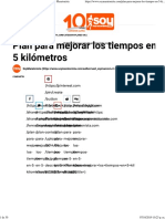 Plan para Mejorar Los Tiempos en 5 Kilómetros