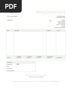 Billing Statement
