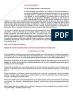 Ejemplo de Artículo de Opinión Uso de Redes Sociales