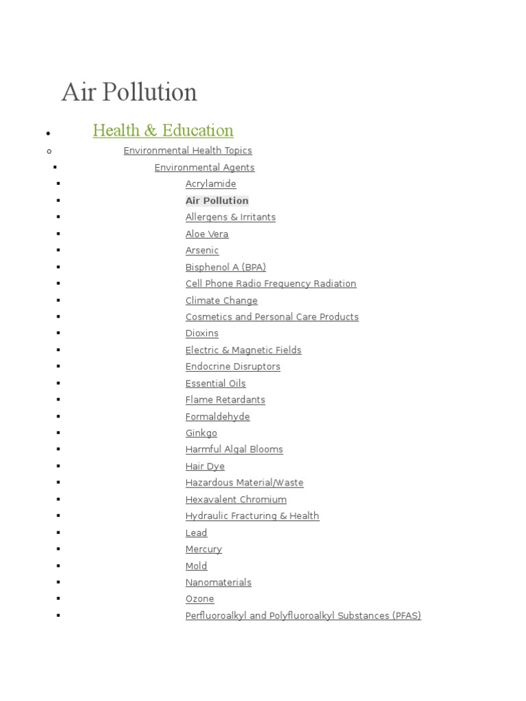 Understanding Air Pollution Effects | PDF | Air Pollution ...