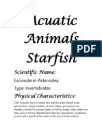 Acuatic Animals Starfish: Scientific Name
