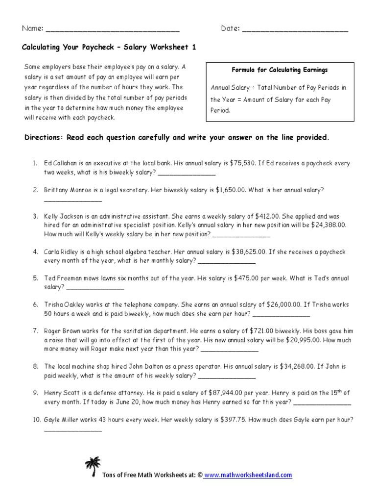 13 Salary 1 | PDF | Paycheck | Wages And Salaries