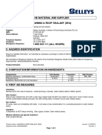 Safety Data Sheet: 1. Identification of The Material and Supplier Awning & Roof Sealant (Sea)