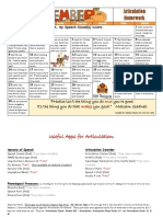 Articulation Homework