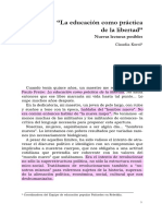 Korol, Claudia (2007) - La Educación Como Práctica de La Libertad Nuevas Lecturas Posibles